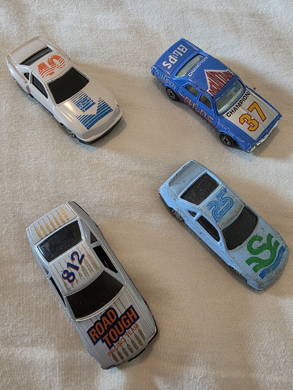 Vintage 1:64 Diecast Race Car Lot Of 4-Road Tough 812, Mountain 37 & Moreltem